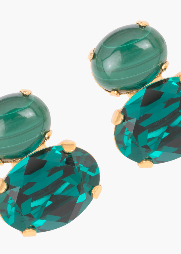 Jennifer Behr Yvette Earrings Malachite