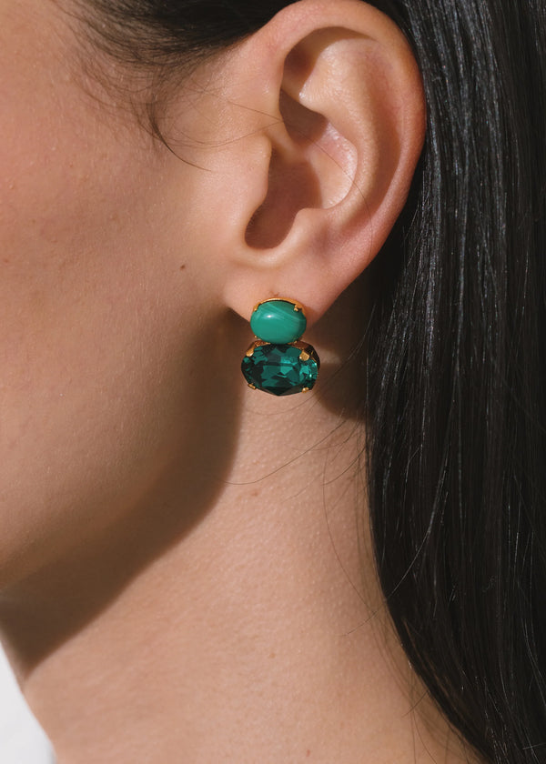 Jennifer Behr Yvette Earrings Malachite