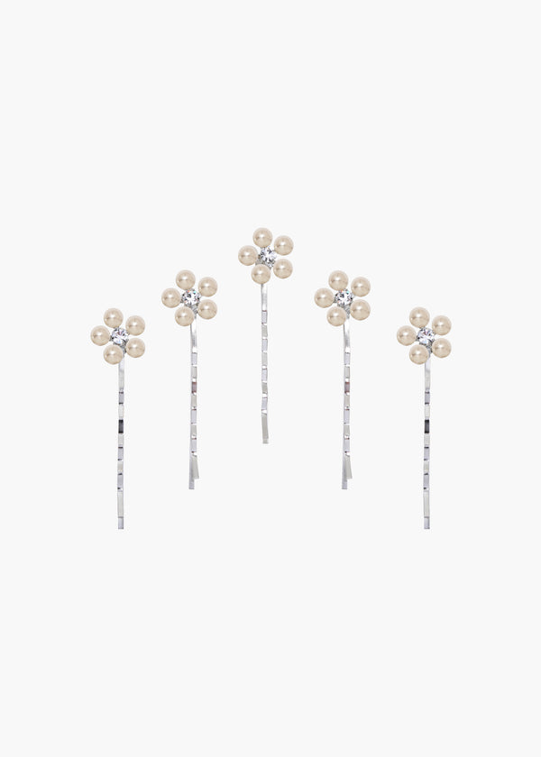 jennifer behr Zaya Bobby Pin Set Silver