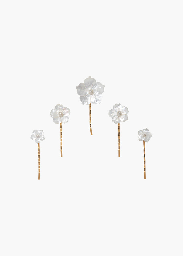 jennifer behr Zinnia Bobby Pin Set Mother of Pearl