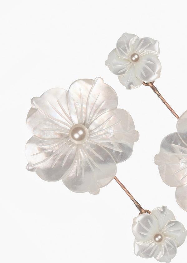 Jennifer Behr Zinnia Earrings Mother Of Pearl