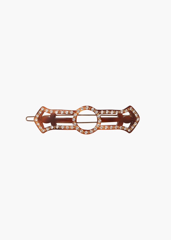 jennifer behr Magdaleine Vintage French Barrette Tortoise
