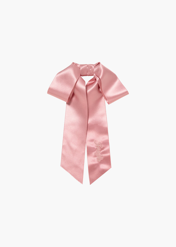 jennifer behr Monogram Adley Satin Bow Barrette Peony