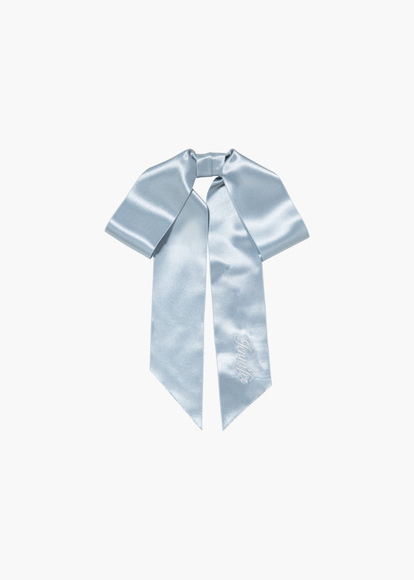 jennifer behr Monogram Adley Satin Bow Barrette Powder