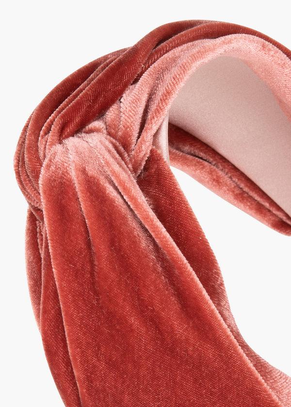 Jennifer Behr Twist Headband In Velvet Antique Rose
