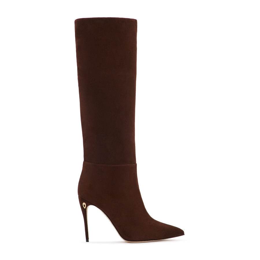 Jennifer Chamandi CECE 105 Chocolate Brown Suede