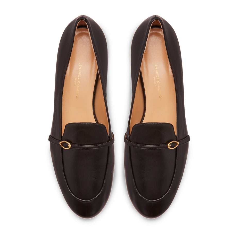 Jennifer Chamandi FABRIZIO FLAT Black Nappa