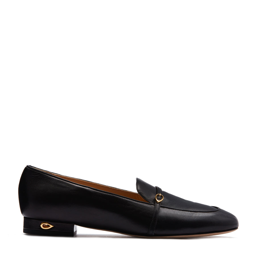 jennifer chamandi FABRIZIO FLAT Black Nappa