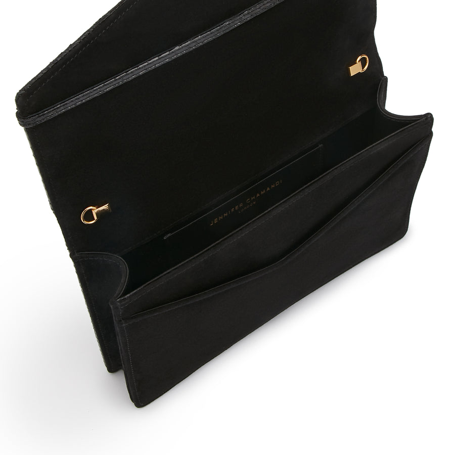 Jennifer Chamandi LE 8 Black Suede Elaphe