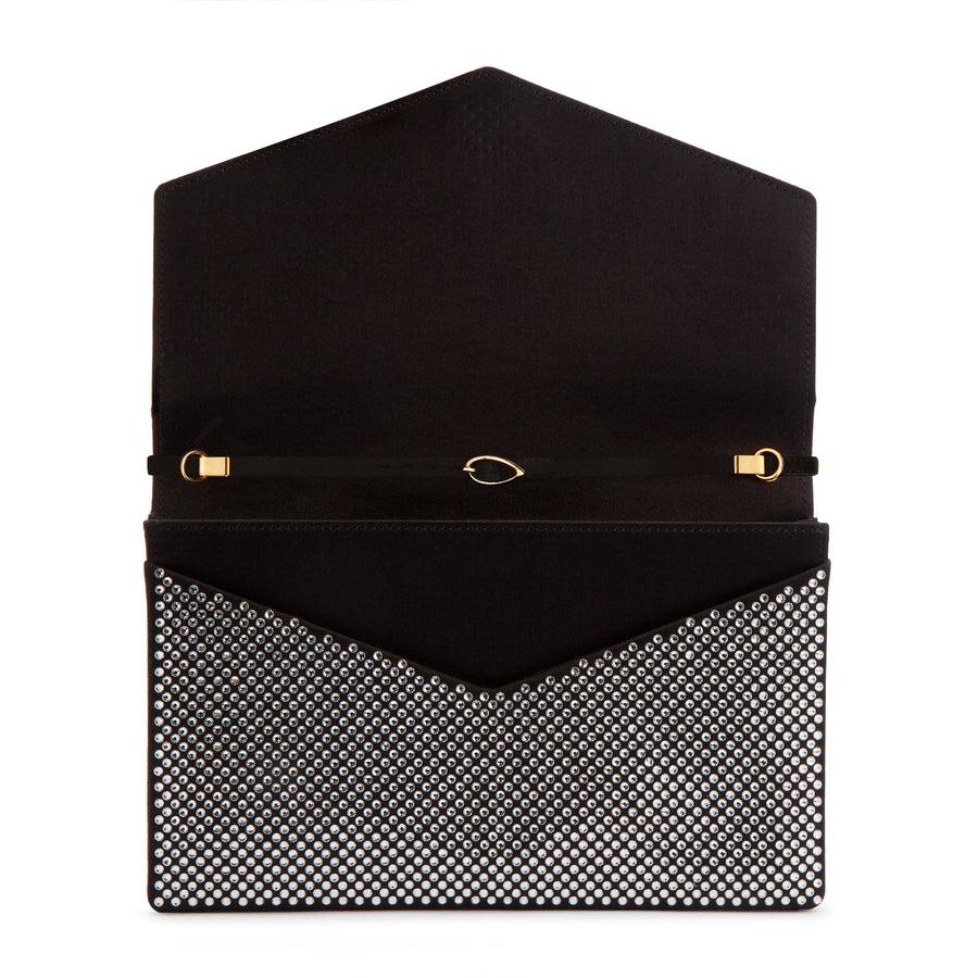 Jennifer Chamandi LE 8 STRASS Black Satin