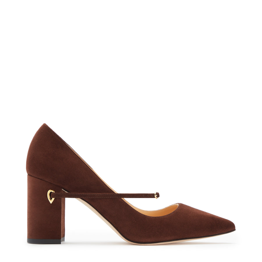 jennifer chamandi LORE 85 Chocolate Brown Suede