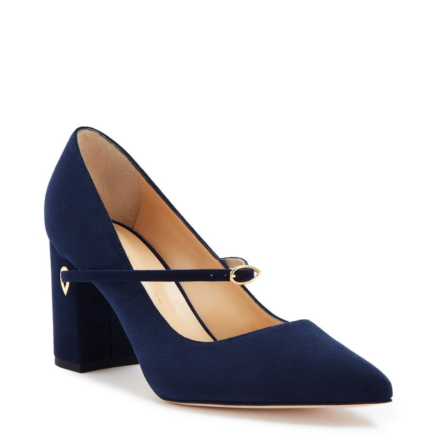 Jennifer Chamandi LORE 85 Navy Suede