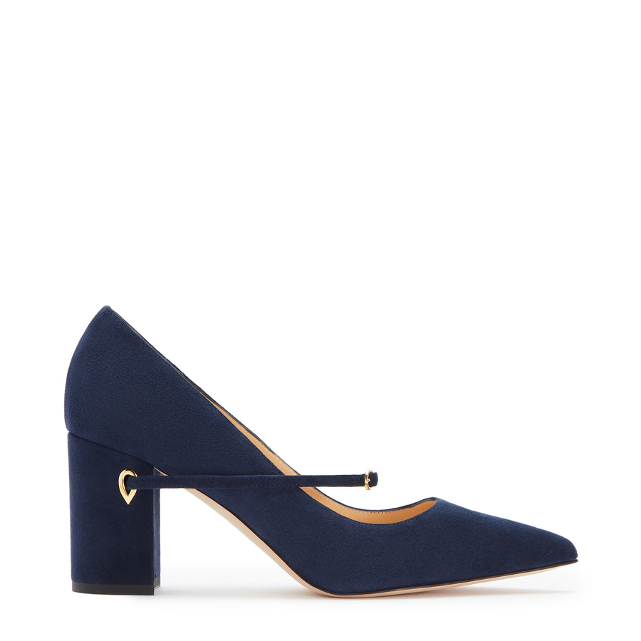 jennifer chamandi LORE 85 Navy Suede