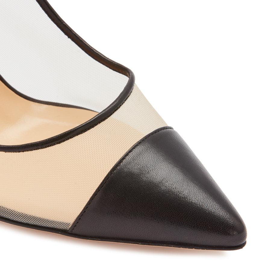 Jennifer Chamandi LORENZO 105 Black Nappa Mesh