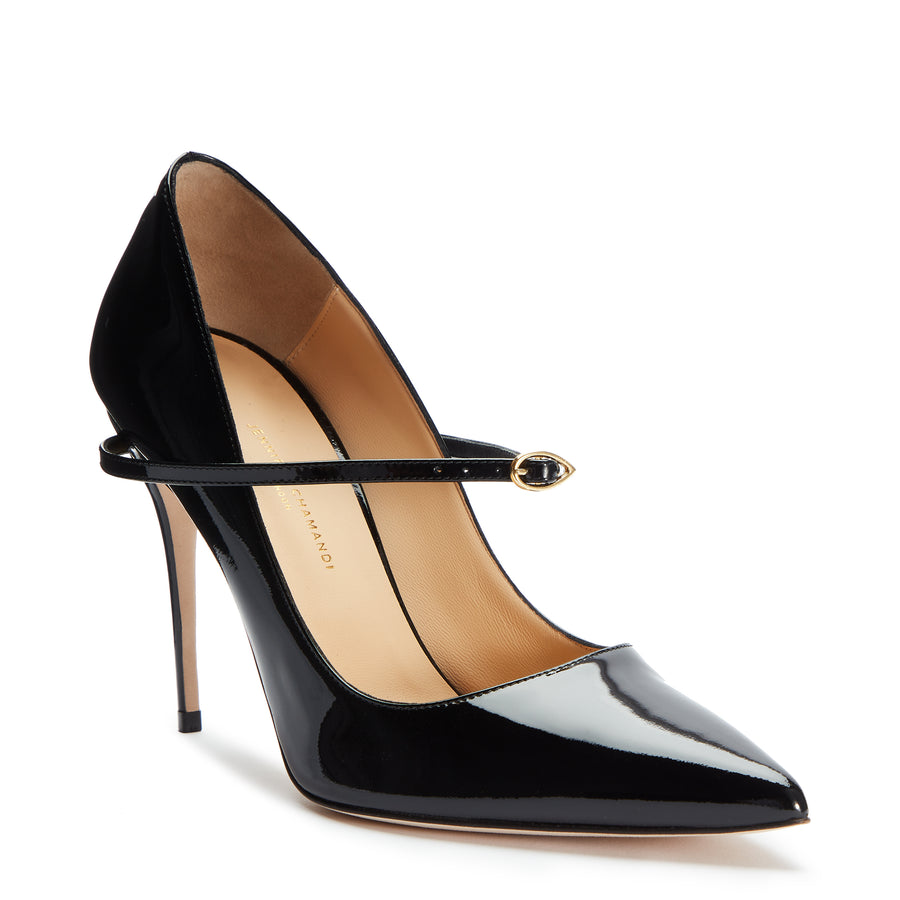 Jennifer Chamandi LORENZO 105 Black Patent