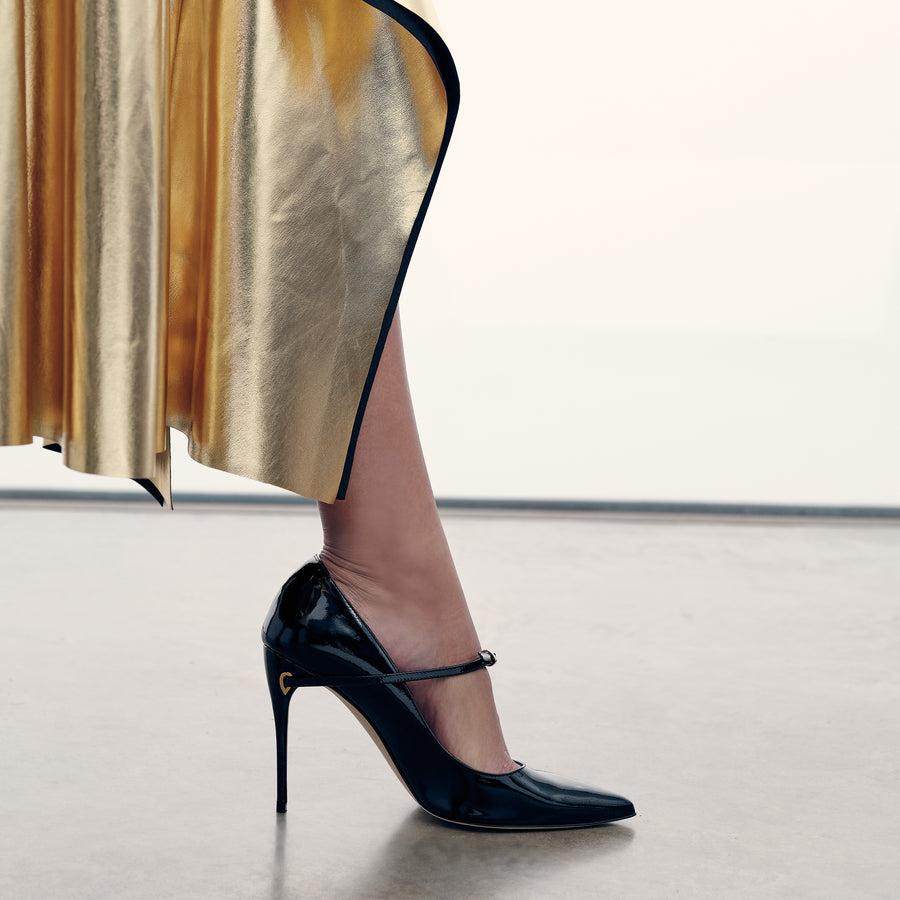 Jennifer Chamandi LORENZO 105 Black Patent