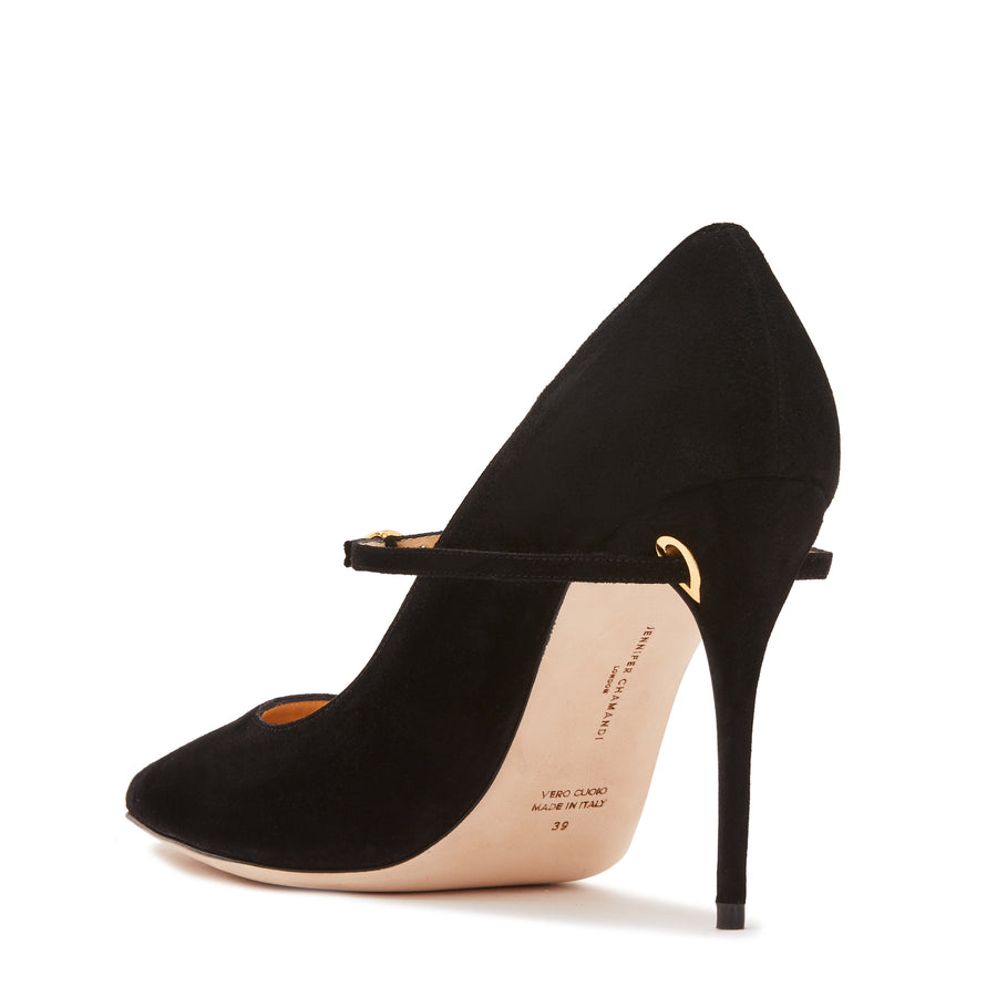 Jennifer Chamandi LORENZO 105 Black Suede