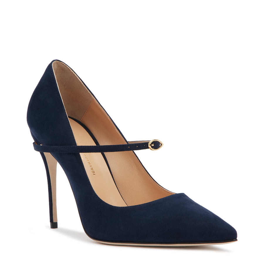Jennifer Chamandi LORENZO 105 Navy Suede