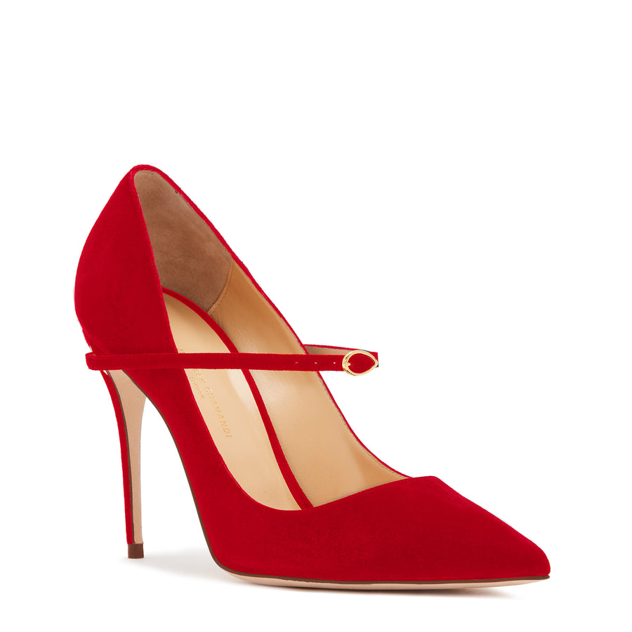 Jennifer Chamandi LORENZO 105 Red Suede