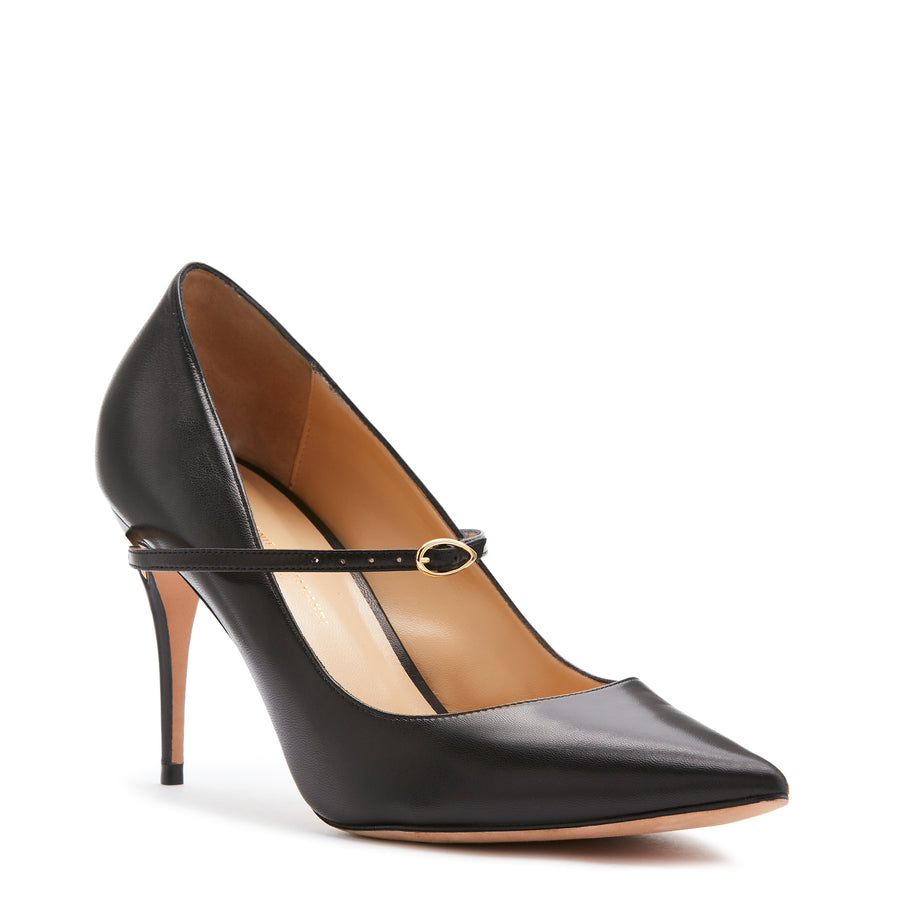 Jennifer Chamandi LORENZO 85 Black Nappa