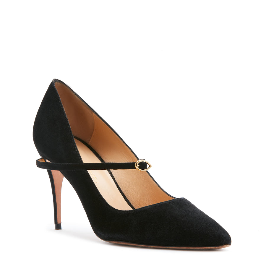 Jennifer Chamandi LORENZO 85 Black Suede