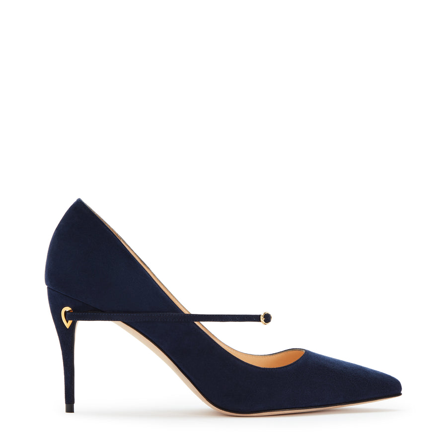 jennifer chamandi LORENZO 85 Navy Suede