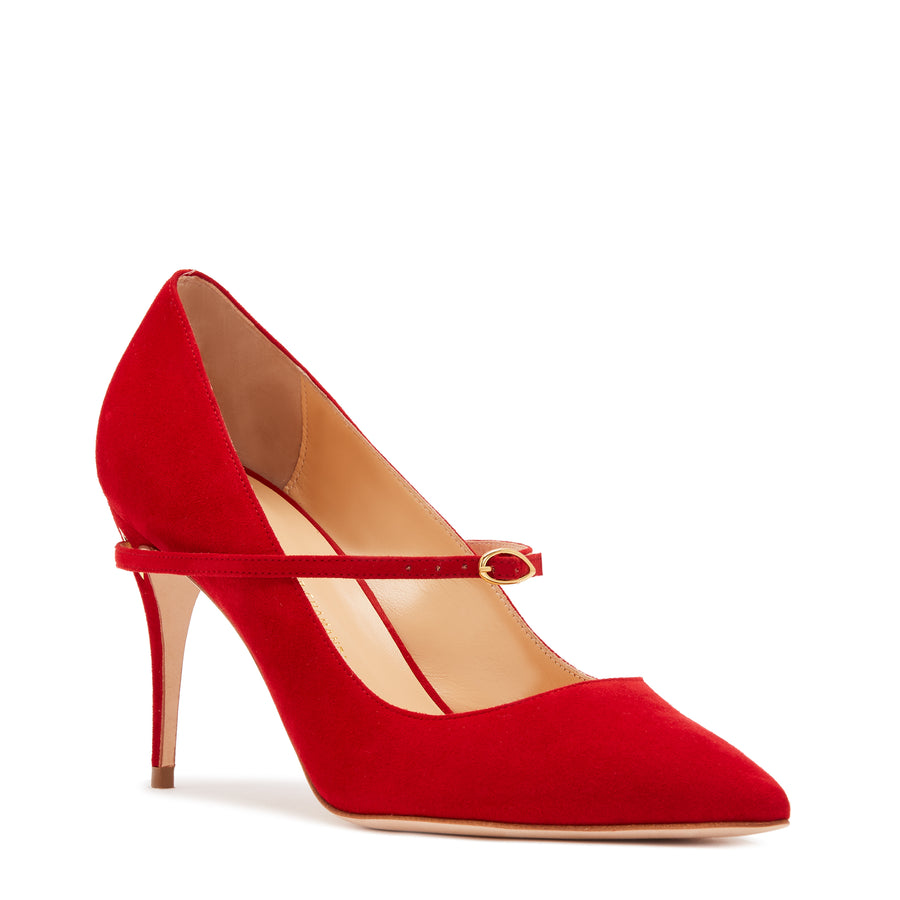 Jennifer Chamandi LORENZO 85 Red Suede