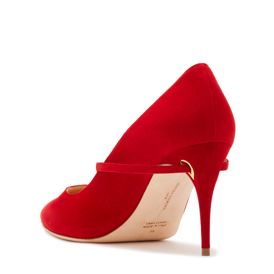 Jennifer Chamandi LORENZO 85 Red Suede