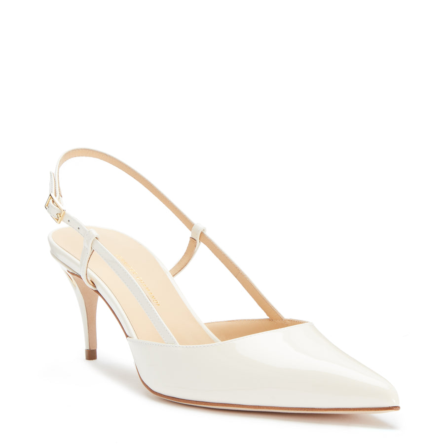 Jennifer Chamandi MARIO 65 Chalk White Patent