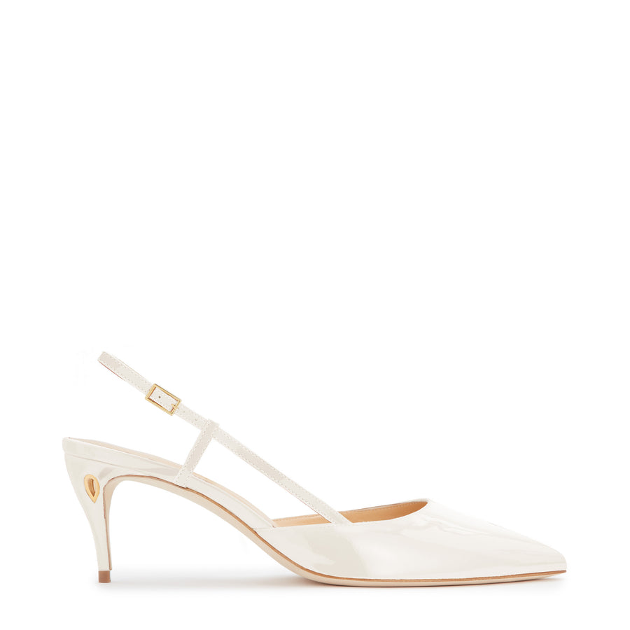 jennifer chamandi MARIO 65 Chalk White Patent