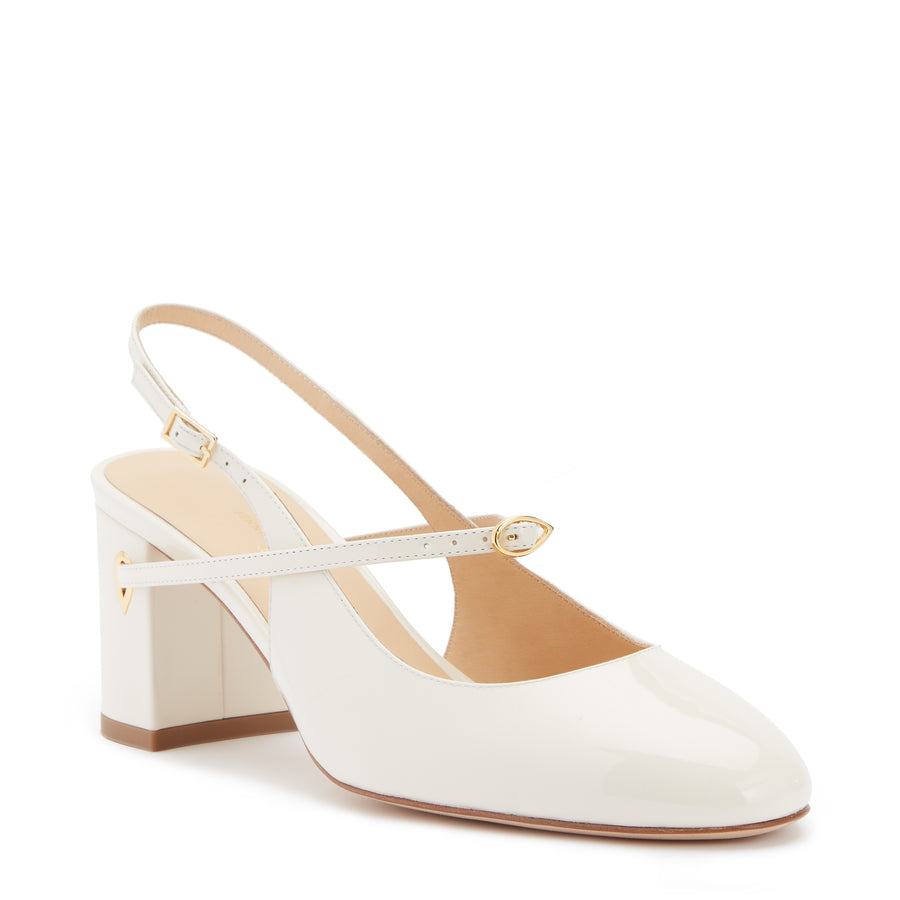 Jennifer Chamandi MATTIA 65 Chalk White Patent