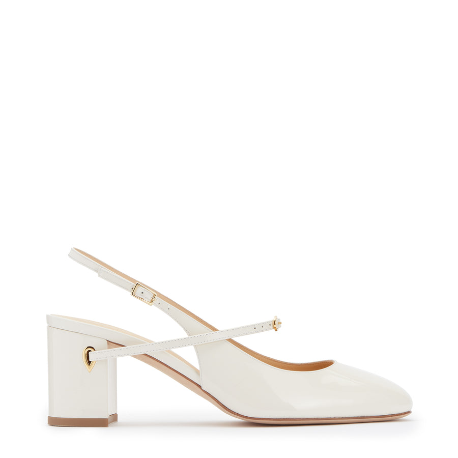 jennifer chamandi MATTIA 65 Chalk White Patent
