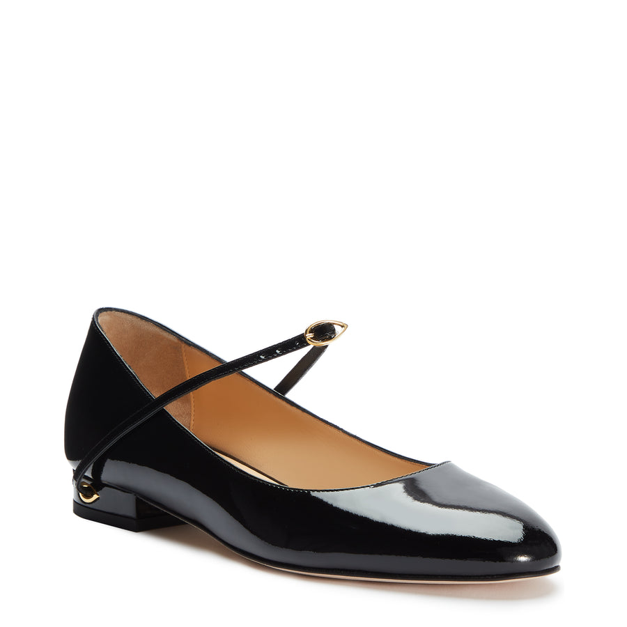 Jennifer Chamandi PAOLO FLAT Black Patent