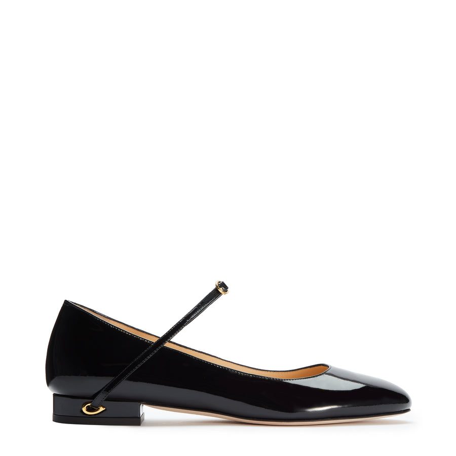 jennifer chamandi PAOLO FLAT Black Patent