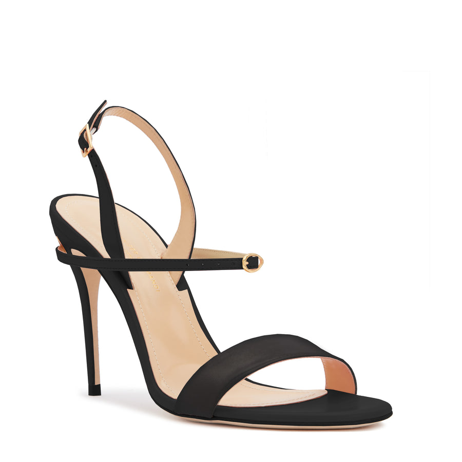 Jennifer Chamandi TOMMASO 105 Black Nappa