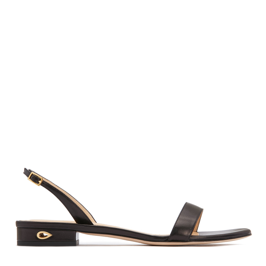 Jennifer Chamandi TOMMASO FLAT Black Nappa