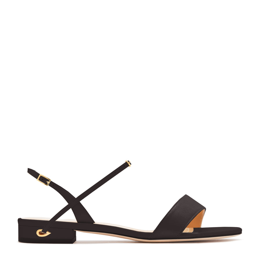 jennifer chamandi TOMMASO FLAT Black Nappa