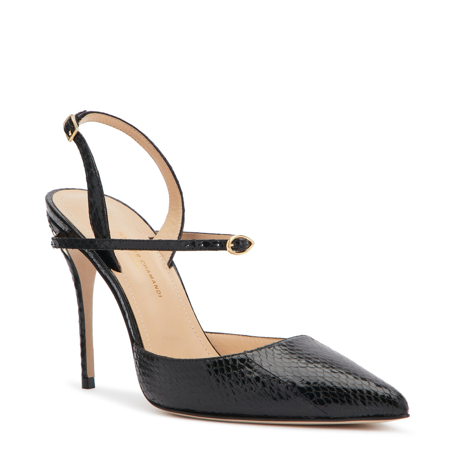 Jennifer Chamandi VITTORIO 105 Black Elaphe