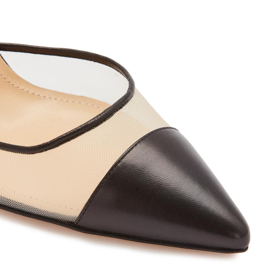 Jennifer Chamandi VITTORIO 105 Black Nappa Mesh