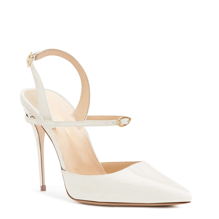 Jennifer Chamandi VITTORIO 105 Chalk White Patent