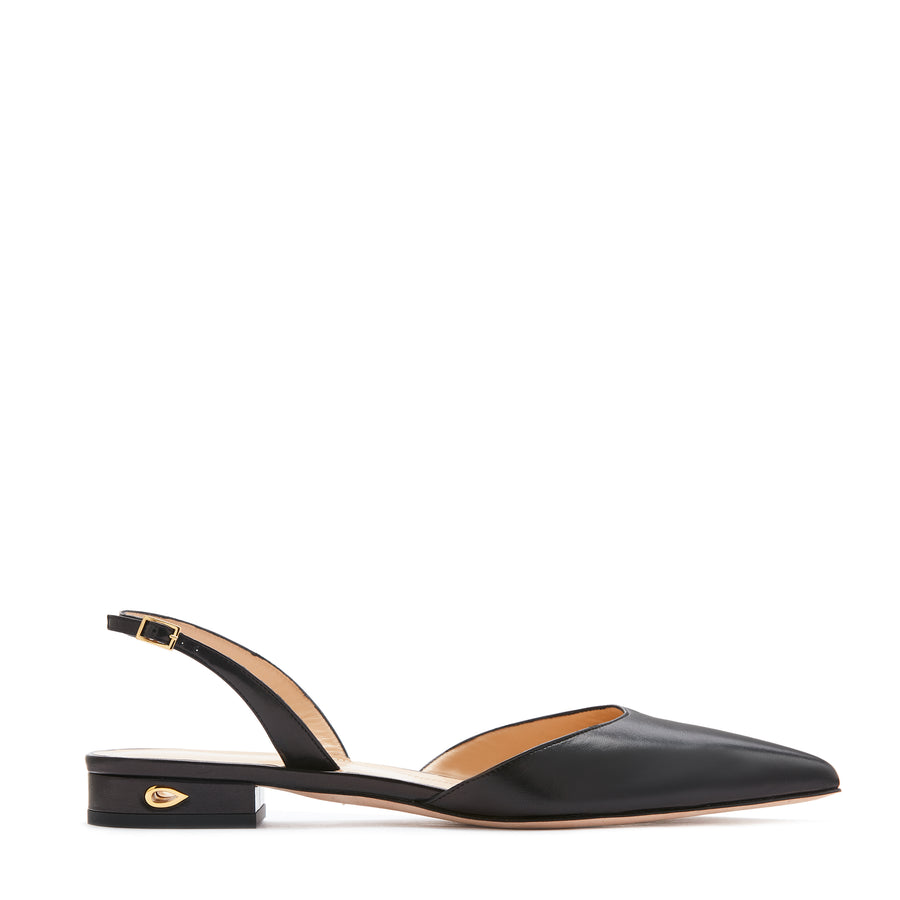 Jennifer Chamandi VITTORIO FLAT Black Nappa