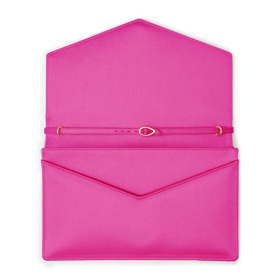 Jennifer Chamandi LE 8 CRYSTAL BUCKLE Candy Pink Satin