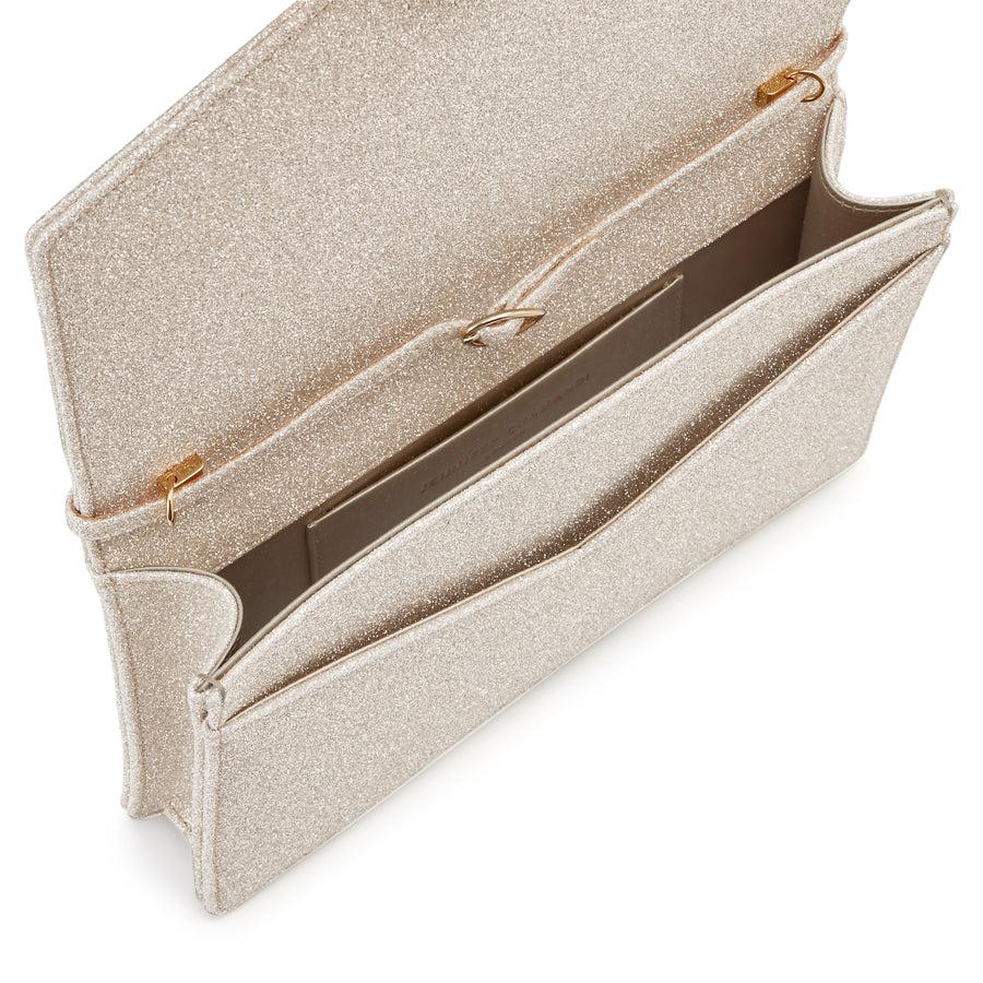 Jennifer Chamandi LE 8 CRYSTAL BUCKLE Light Gold Glitter