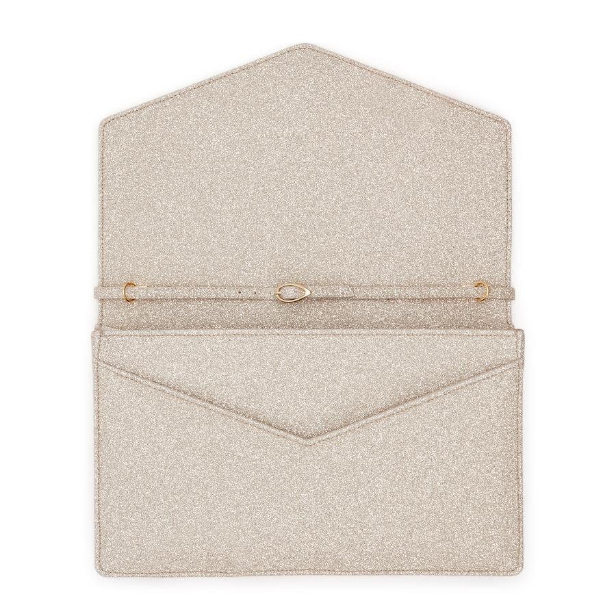 Jennifer Chamandi LE 8 CRYSTAL BUCKLE Light Gold Glitter