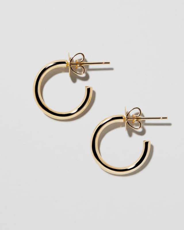 Jennifer Fisher 1/2" Fine Thread Hoops 14K Yellow Gold