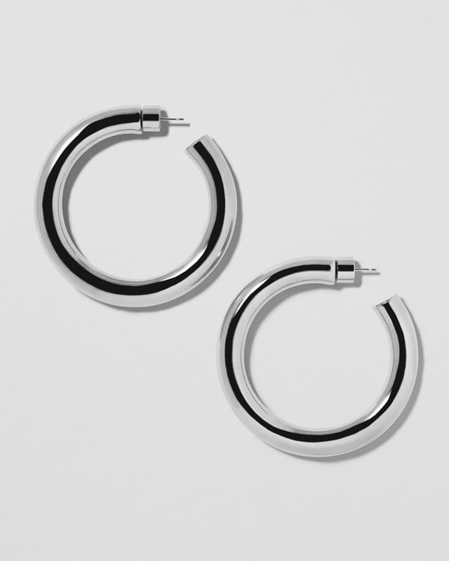 Jennifer Fisher 1.5" Jamma Baby Hoops Yellow Gold