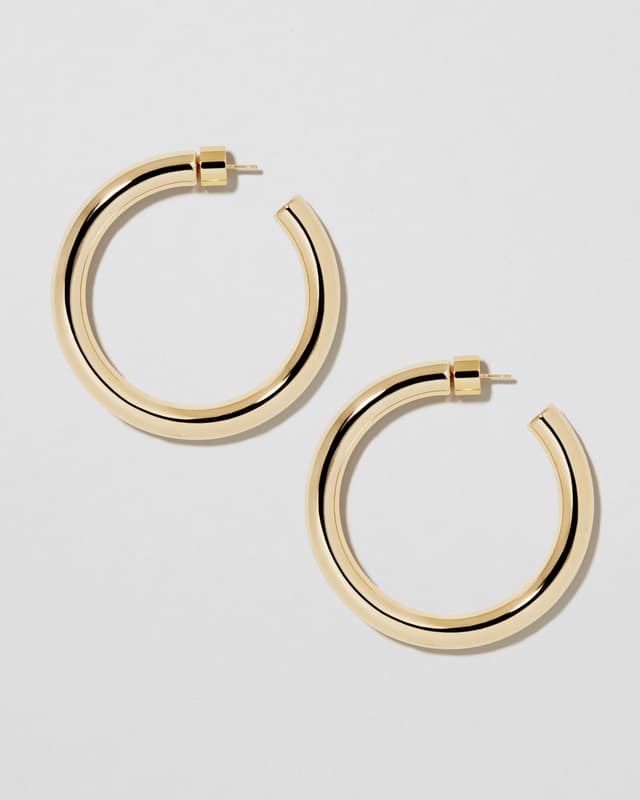 Jennifer Fisher 1.5" Samira Baby Hoops Yellow Gold