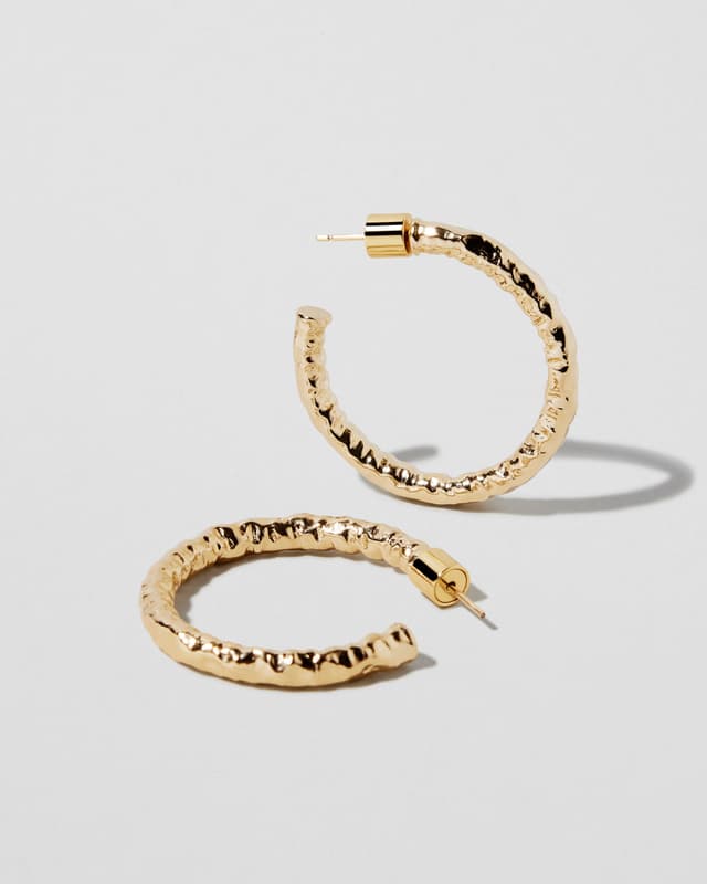 Jennifer Fisher 1" Hailey Mini Hoops Yellow Gold