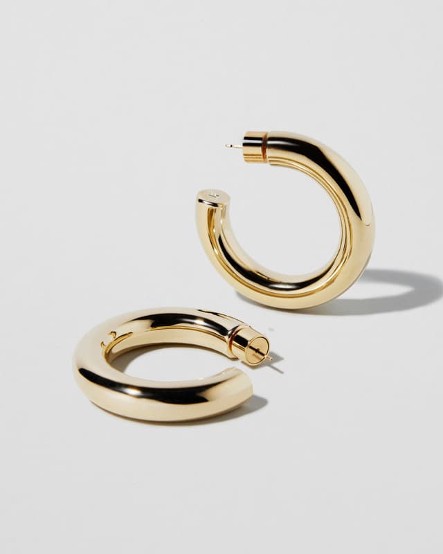 Jennifer Fisher 1" Jamma Mini Hoops Yellow Gold