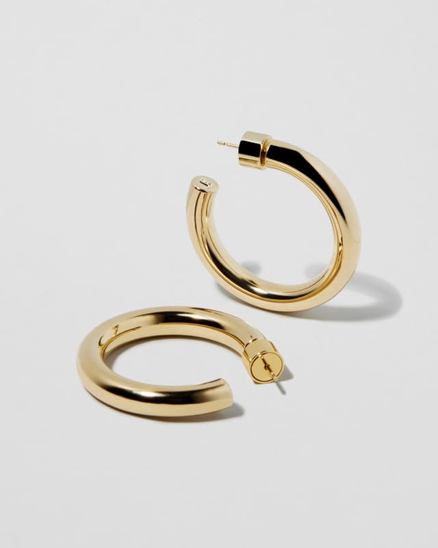 jennifer fisher 1" Natasha Mini Hoops Yellow Gold